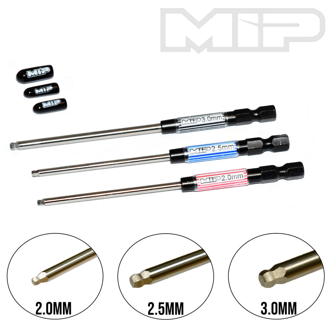 MIP Speed Tip™ Ball Hex Driver Wrench Set, Metric (3), 2.0mm, 2.5mm, & 3.0mm #9516